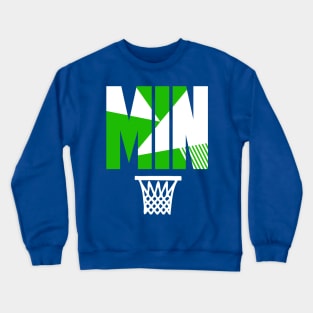 Minnesota Throwback Basketball MIN Crewneck Sweatshirt